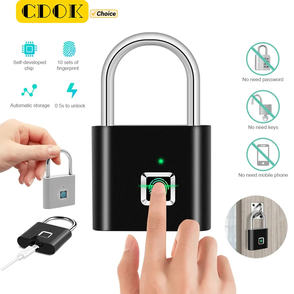 🔒 Easy SafeTrip™ Magnetic Fingerprint Lock