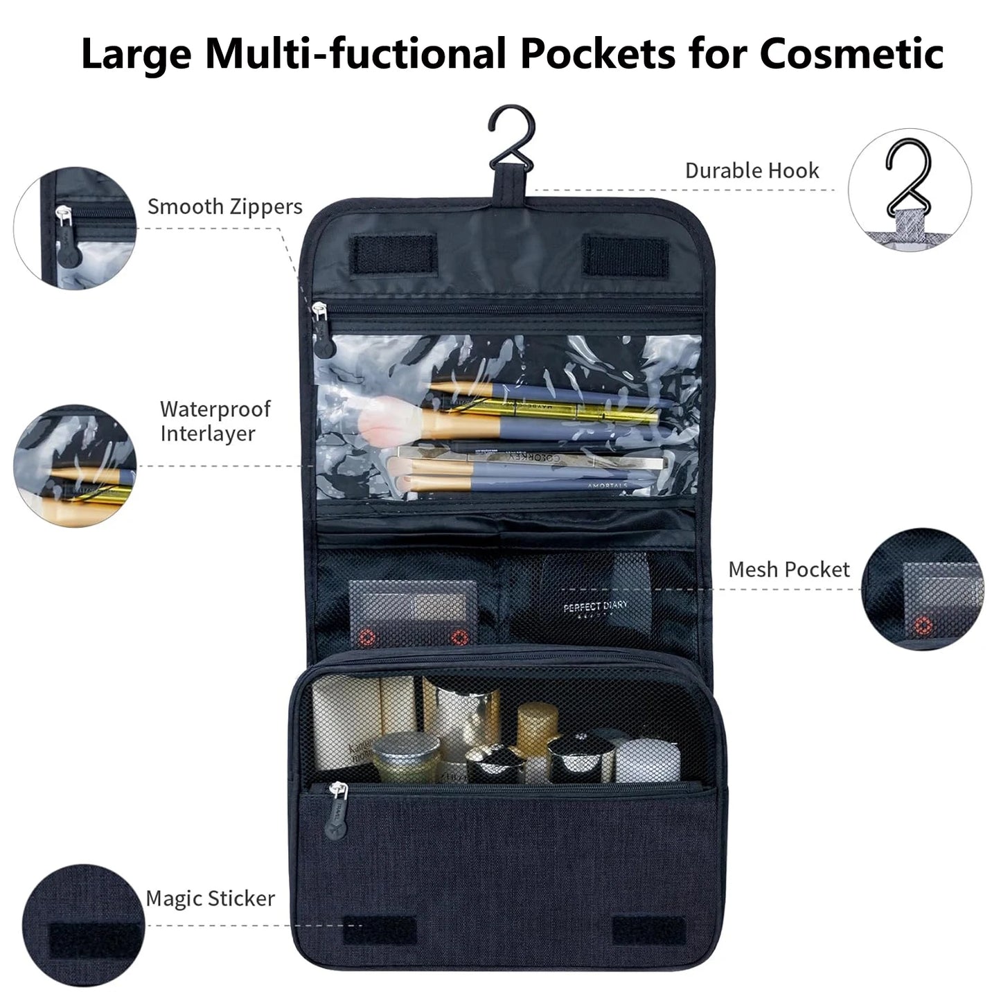 💼 EasyTrip™ Portable Cosmetic Bag